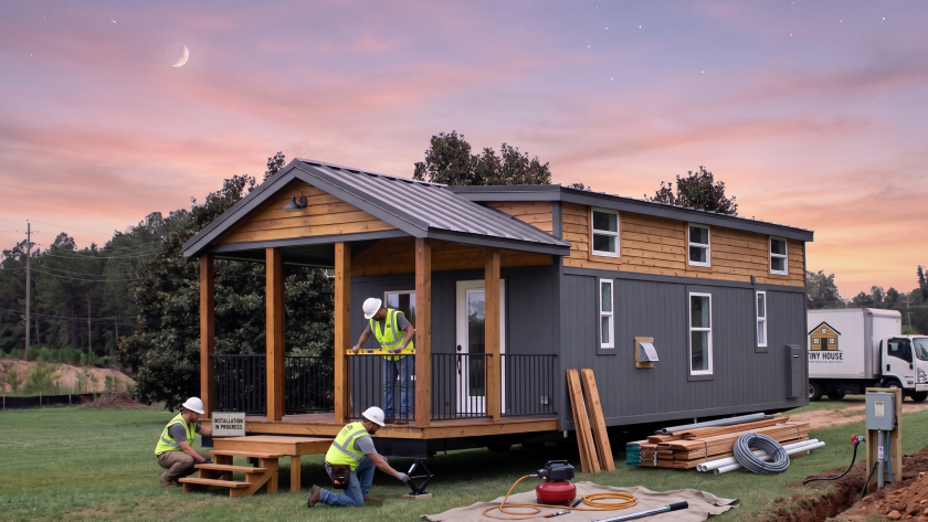 tiny house installation process-new