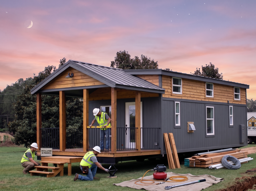 tiny house installation process-new